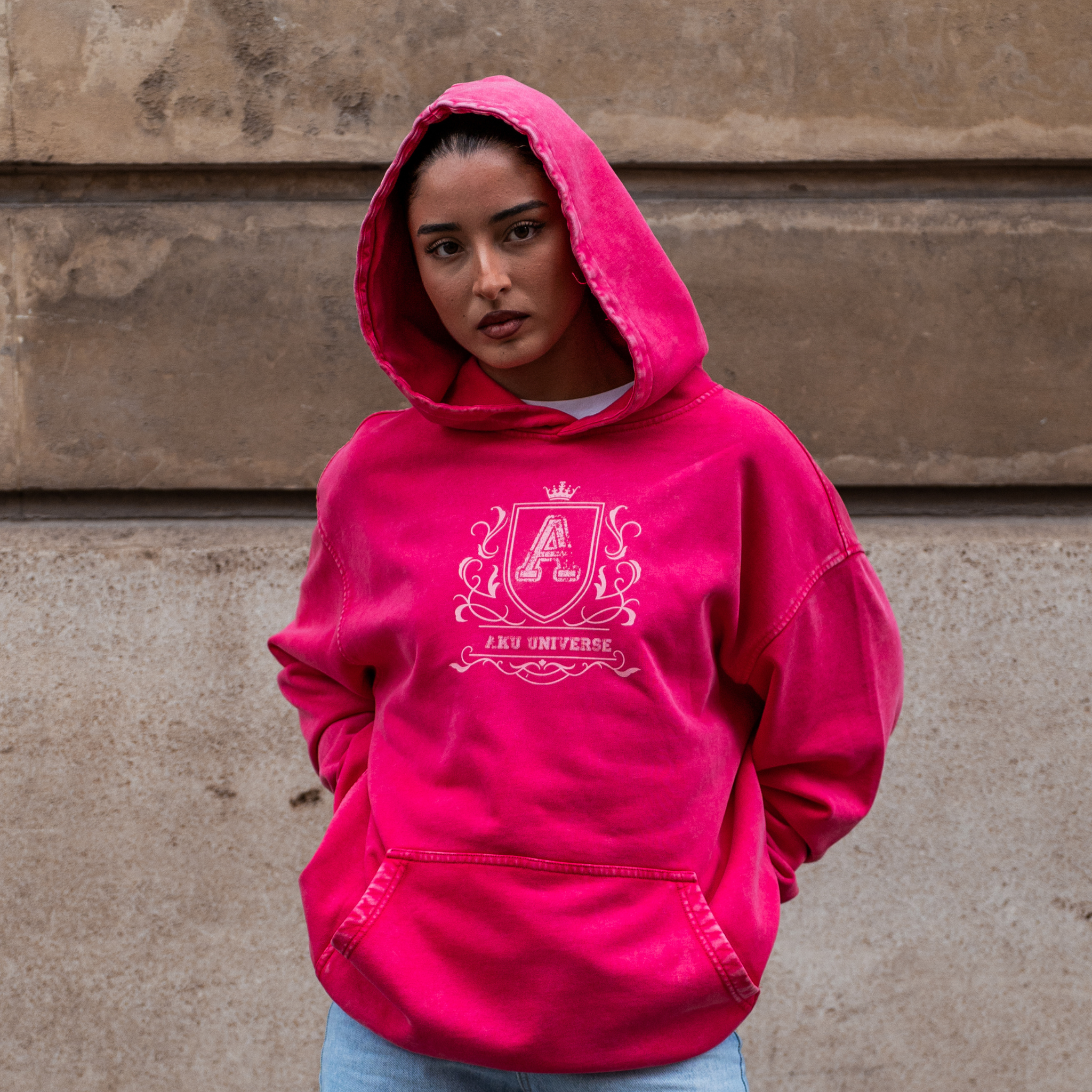 HOODIE OVERSIZE - ROSE DÉLAVÉE