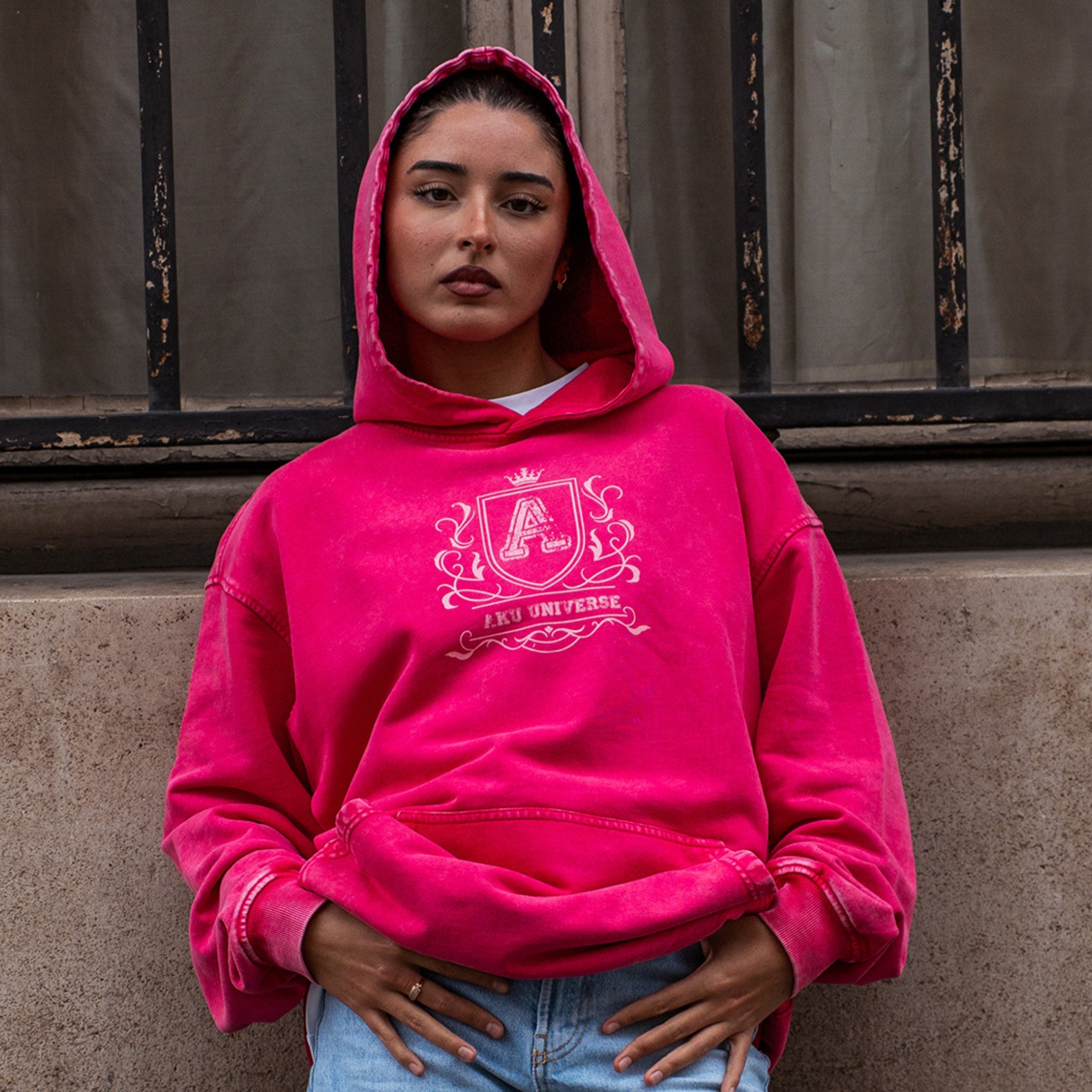 HOODIE OVERSIZE - ROSE DÉLAVÉE